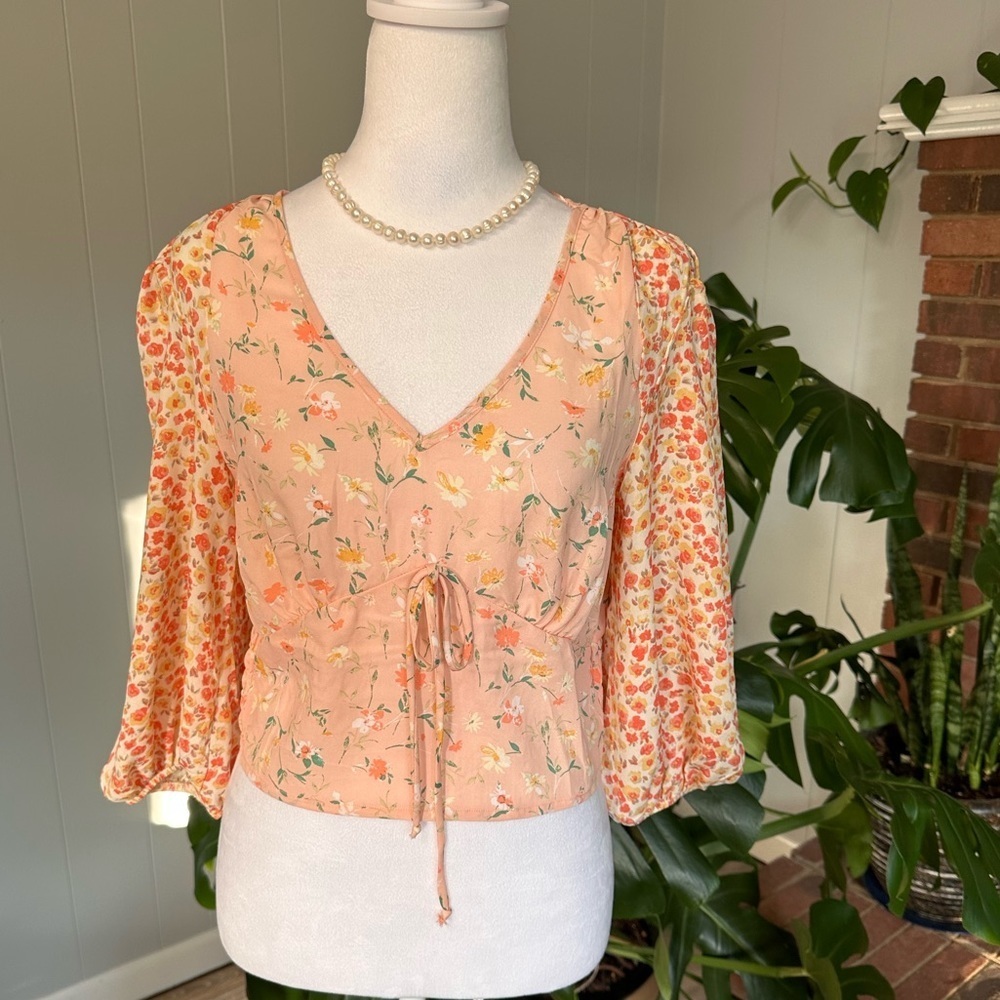 #9)   Sienna Sky very cute top never worn excellent condition.